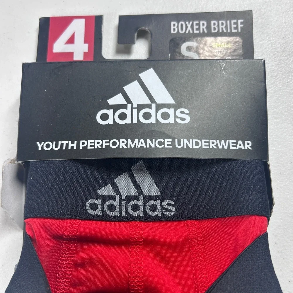 Adidas Youth Performance Boxer Briefs 4 Pack Small AEROREADY‎ Print Pack NEW - Picture 7 of 8